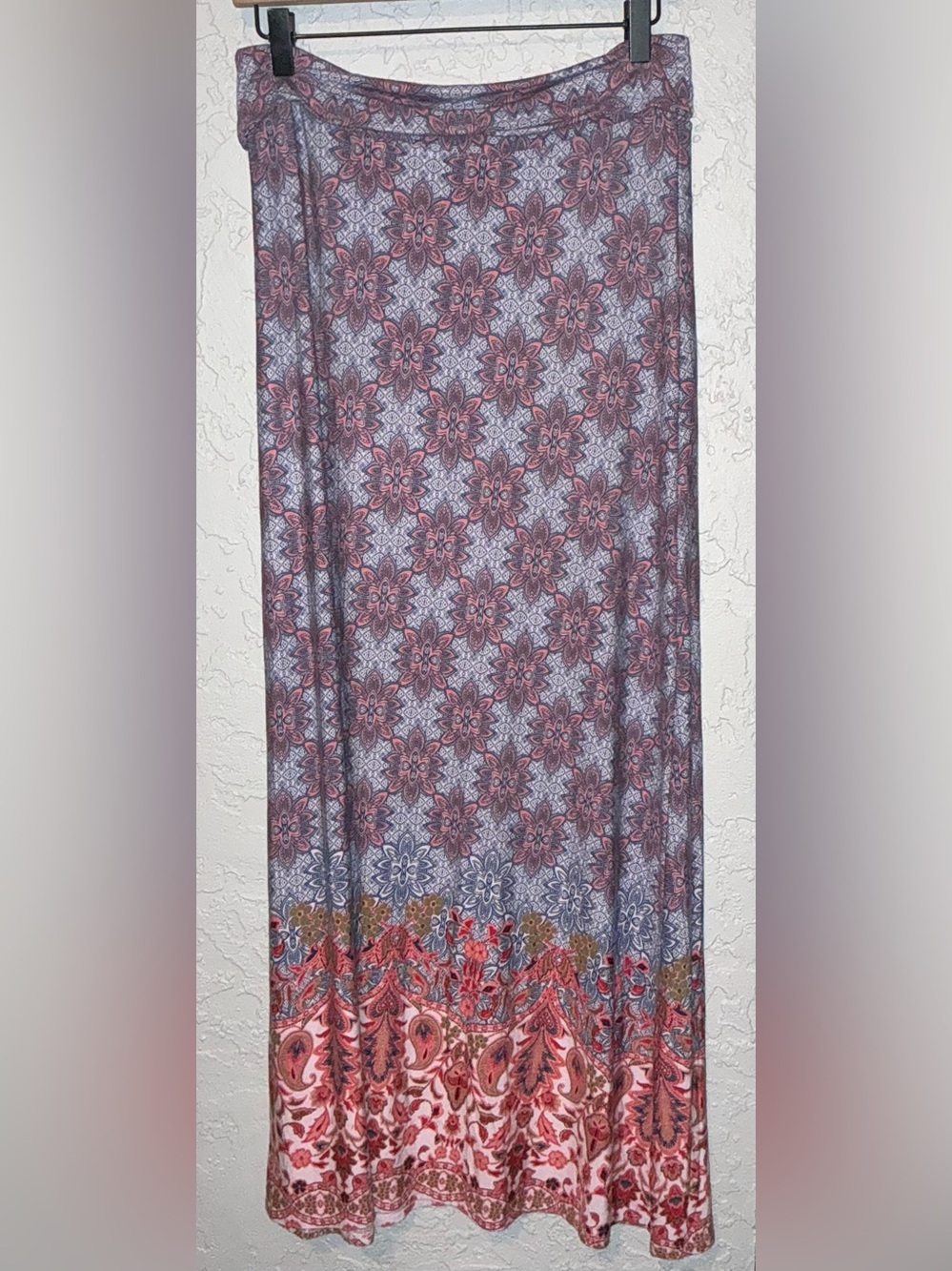 Love Appella Zoria Boarder Print Maxi Skirt